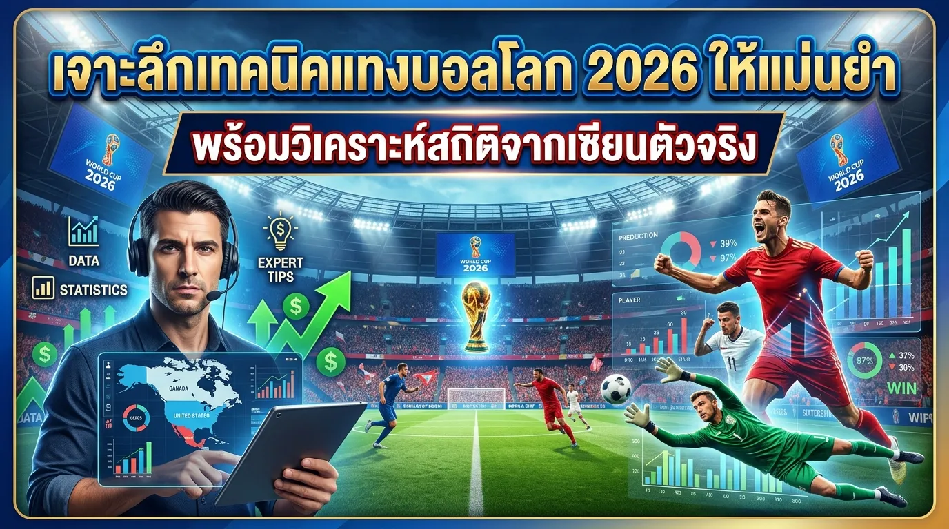 เจาะลึกเทคนิคแทงบอลโลก 2026 ให้แม่นยำ พร้อมวิเคราะห์สถิติจากเซียนตัวจริง